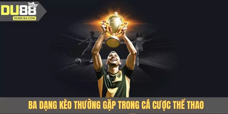 Ba dạng kèo thường gặp trong cá cược thể thao DU88