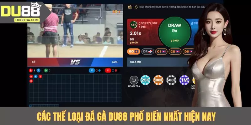 Các thể loại đá gà DU88 phổ biến nhất hiện nay