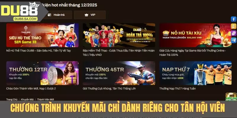 Danh sách chương trình khuyến mãi chỉ dành riêng cho tân hội viên Danh sách chương trình khuyến mãi chỉ dành riêng cho tân hội viên