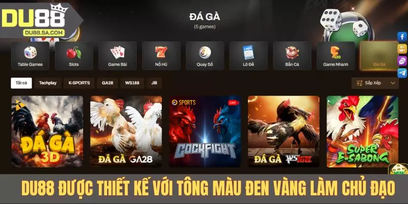 DU88 được thiết kế với tông màu đen vàng làm chủ đạo DU88 được thiết kế với tông màu đen vàng làm chủ đạo