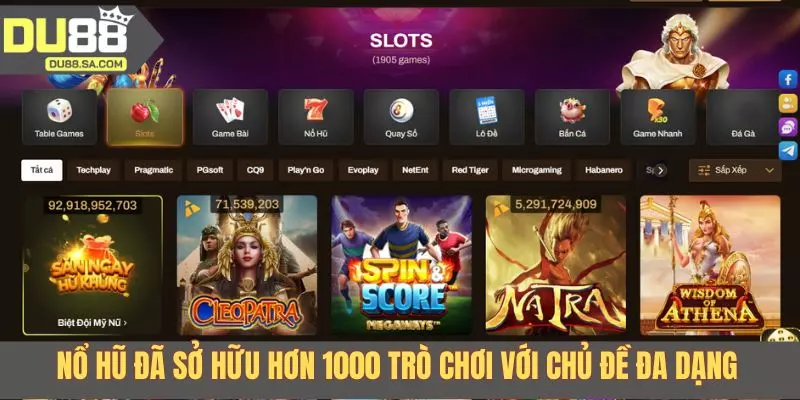 Nổ hũ đã sở hữu hơn 1000 trò chơi với chủ đề đa dạng Nổ hũ đã sở hữu hơn 1000 trò chơi với chủ đề đa dạng